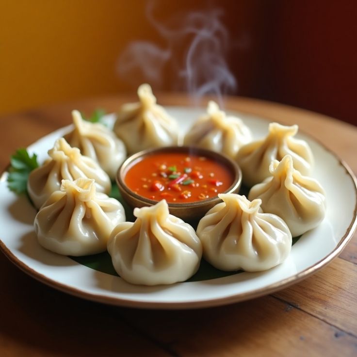 Steamed Veg Momos - Authentic Momos at Baloji's Cafe Kudachi