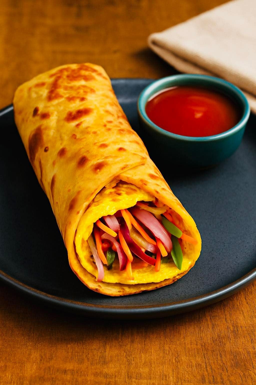 Kolkata Style Veg Roll - Tasty Rolls at Baloji's Cafe